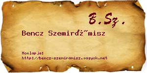Bencz Szemirámisz névjegykártya